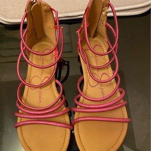 Jessica Simpson girls pink sparkle Sandals size 2.5
